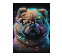 Rompecabezas Para Adultos1000pcs(52x38cm) Neon Pup Glasses Art Print Rompecabezas Para Adolescentes Juguetes De Bricolaje Una Obra De Arte Como Regalo Para Toda La Familia 1000pcs(52x38cm)