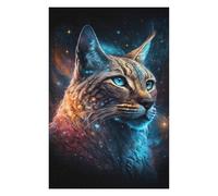 Rompecabezas Para Adultos1000pcs(75x50cm) Cosmic Lynx Portrait Rompecabezas Para Adolescentes Juguetes De Bricolaje Una Obra De Arte Como Regalo Para Toda La Familia 1000pcs(75x50cm)