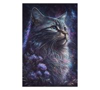 Rompecabezas Para Adultos1000pcs(75x50cm) Galactic Cat with Flowers -1 Rompecabezas Para Adultos Juego Familiar Análisis Y Lógica Regalos De Navidad Y Cumpleaños 1000pcs(75x50cm)