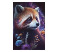 Rompecabezas Para Adultos1000pcs(75x50cm) Galactic Red Panda with Flowers -1 Rompecabezas Para Adultos Juego Familiar Análisis Y Lógica Regalos De Navidad Y Cumpleaños 1000pcs(75x50cm)