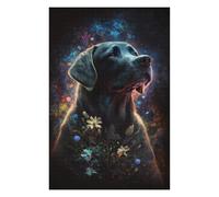 Rompecabezas Para Adultos1000pcs(75x50cm) Starry Night Labrador with Flowers Rompecabezas Para Adolescentes Juguetes De Bricolaje Una Obra De Arte Como Regalo Para Toda La Familia 1000pcs(75x50cm)