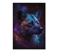 Rompecabezas1000pcs(38x26cm) Cosmic Wolf Portrait Print-2 Rompecabezas Para Adultos Juegos Relajantes Vacaciones En Casa Matar El Tiempo Regalos Únicos Para Cumpleaños Y Navidad 1000pcs(38x26cm)