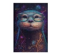 Rompecabezas1000pcs(38x26cm) Galactic Otter Glasses Rompecabezas Para Adultos Juegos Relajantes Vacaciones En Casa Matar El Tiempo Regalos Únicos Para Cumpleaños Y Navidad 1000pcs(38x26cm)