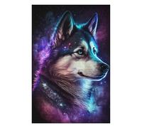 Rompecabezas1000pcs(75x50cm) Cosmic Wolf Portrait Artwork-6 Rompecabezas Para Adultos Juegos Relajantes Vacaciones En Casa Matar El Tiempo Regalos Únicos Para Cumpleaños Y Navidad 1000pcs(75x50cm)
