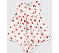 Romper PETIT BATEAU Kids color White - Size: 18M - unisex