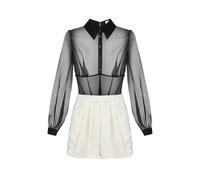 Romper Suit - female - Elisabetta Franchi - Playsuits - Black - L - Jumpsuits & Playsuits L