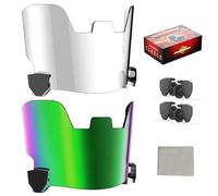 ROMRLD Neon Green & Clear Football Visor Combo - UV400 Dual Lens Kit, Shatterproof Polycarbonate, Team Identity Pro Pack for Day & Night Play (NFHS Approved)