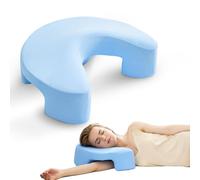 ROMROL Ergonomic Side Sleeper Pillow with Arm Hole - Memory Foam Neck & Shoulder Pillow for Adults, Pressure Relief Support, Breathable Washable Cover - Ideal for Neck Pain & Numb Arms, Blue