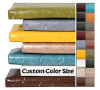 ROMTZD Custom Bench Cushion, Chair Pad, Leather Waterproof Cushion, Polyurethane Foam Upholstery Cushion for Indoor Bay Window and Garden Patio, Peacock Blue