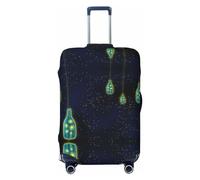 RoMuka Black And White Stripes Elastic Luggage Compartment Protective Cover Luggage Cover Protector Suitable For Luggage Of 18-32 Inches, Beautiful Bottle Of Under The Night Sky, XL