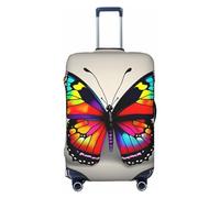RoMuka Colorful Fruit Pineapple Elastic Luggage Compartment Protective Cover Luggage Cover Protector Suitable For Luggage Of 18-32 Inches, Colorful Butterfly Pattern, XL