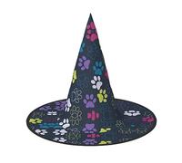 ROMuka Cute Dog Paw Halloween Full Hat Party Girl Wide Edge Foldable Sharp Hat Party Costume Cosplay