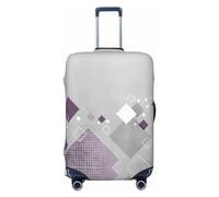RoMuka Dolphins Flowers Sea Starfish Coral Seashell Elastic Luggage Compartment Protective Cover Luggage Protector Suitable for 45-82cm Luggage, Various coloured squares, Large