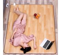 RoMukA Electric Heated Floor Mats, Large Wood Grain Area Rug, Home Electric Heated Mat Home Winter Home Floor Warming Heater Heated Foot Warmer Mat Under Desk for Office and Home