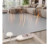RoMukA Floor Heater Carbon Crystal Electric Carpet, Large Heated Floor Mat, Carbon Crystal Heated Foot Warmer Under Desk Modern Heated Floor Mat Area Rugs for Indoor Living Room Heating Pad