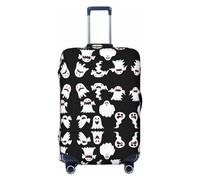 RoMuka Galaxy Night Elastic Trunk Protective Protector Boot Protector Suitable for Luggage of 45-81cm, Funny White Ghost, Medium