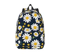 RoMuka Golf Course Canvas Casual Lightweight Backpack Backpack Laptop Portable Backpack Hiking Bag Large Backpack, Floral Daisies Pattern, S