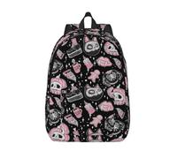 RoMuka Happy Valentine'S Day Canvas Casual Lightweight Backpack Backpack Laptop Portable Backpack Hiking Bag Large Backpack, Halloween Pumpkin Cat, M