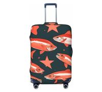 RoMuka Space Spiral Cosmic Energy Elastic Luggage Compartment Protective Cover Luggage Cover Protector Suitable For Luggage Of 18-32 Inches, Salmon, M
