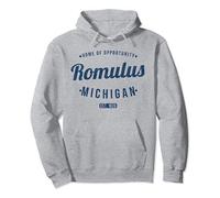 Romulus Michigan Retro Vintage Souvenir MI Romulus Pullover Hoodie