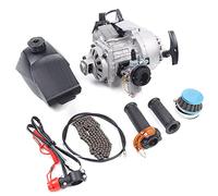 ROMYIX 49CC 2 Stroke Pull Start Engine Motor,Gas Petrol Bicycle Engine Kit for Mini Dirt Bikes Pocket ATVs Scooters