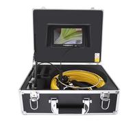 ROMYIX Drainage Camera 7" WIFI Sewer Pipe Inspection Camera with 30m Cable,Drain EndoscopeCamera w/8GB DVR,12pcs Adjustable LED Lights,IP68 Waterproof Industrial Endoscope (7''-DVR Wireeless-30M)