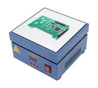 ROMYIX Electric Hot Plate Preheating Station 800W,200x200mm LED Microcomputer Heating Plate for Soldering, PCB Rework, Phone Screen Repair - 50-400°C Adjustable, LCD Display, UK Plug (220V-250V)