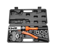 ROMYIX Hydraulic Crimping Pliers 10T,Hydraulic Press Tool with Press Jaws, V12, V15, V18, V22, V28 molds