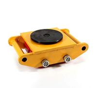 ROMYIX Industrial Machinery Mover 13200LBS Heavy Duty Machine Dolly Skate Machinery Roller Mover 6T Machinery Skate Heavy Duty Dolly Skate Roller with 360 Degree Rotation Steel Roller (Yellow)