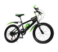 ROMYIX Kids Mountain Bike,20 Inch 7 Speed Bike, Height Adjustable MTB Bicycle with Water Bottle,Storage Bag,Fenders, Girl’s Boy’s Bicycle Compass for 130-150CM, Max 85KG (Green)