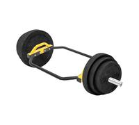 ROMYIX Olympic Trap Bar, 56" Hex Deadlift Squat Bar Deadlift Bar Tricep Weight Bar,150kg/330 lbs Weight Capacity, for Training Fitness Exercise Weight Lifting Bar (yellow)