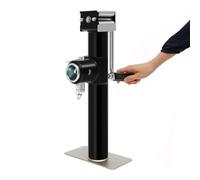 ROMYIX Side Winder Trailer Lift Support Jack, Heavy Duty Trailer Support Leg 1000lbs Lifting Capacity, Manual Trailer Stabiliser Leg with Stable Base for Caravan Trailer Boat Trailer Maintenance