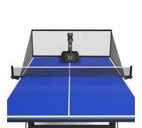 ROMYIX Tennis Ball Machine Ping Pong Ball Machine with Net & 100 Balls, 10 Programmable Modes, 2.4G Remote Control, Adjustable Speed & Spin, Professional Table Tennis Robot Trainer for Solo Practice