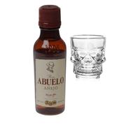 Ron Abuelo Anejo Rum 50ml with Shot Glass | Miniature Alcohol | All Occasion Gift
