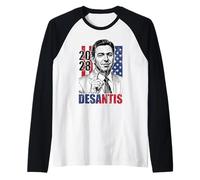 Ron Desantis 2028 President Election Campaign USA Vintage Raglan Baseball Tee