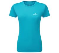 Ron Hill Ronhill Womens Core Short Sleeve Baselayer Tee - Azure/White, Size 8-16
