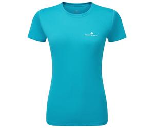Ron Hill Ronhill Womens Core Short Sleeve Baselayer Tee - Azure/White, Size 8-16