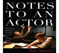 Ron Marasco Notes to an Actor Hardcover Book Ron Marasco Multicolor
