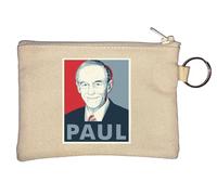 Ron Paul Pop Art Styled Poster Art Key Chain Coin Purse Beige