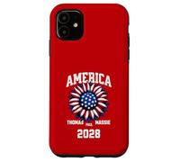 Ron Paul Thomas Massie Election 2028 President American Flag Case for iPhone 11