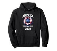 Ron Paul Thomas Massie Election 2028 President American Flag Pullover Hoodie