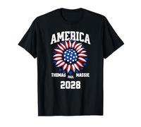 Ron Paul Thomas Massie Election 2028 President American Flag T-Shirt
