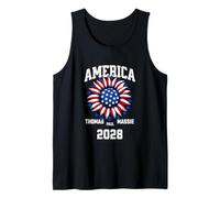 Ron Paul Thomas Massie Election 2028 President American Flag Tank Top