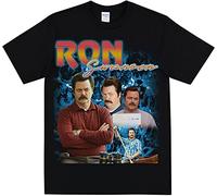 Ron Swanson Homage Men's T-Shirt Top Funny Tee Vintage Man T Shirt Black