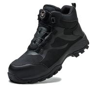 Rona Shoes Safety Boots Work Boots Steel Toe Cap Boots Safety Shoes Steel Toe Shoes Safety Trainers Work Shoes Waterproof Lightweight Comfortable Non Slip Men's Women's Titan Black UK12 / EU47