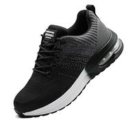 Rona Shoes Safety Shoes Steel Toe Shoes Safety Trainers Work Shoes Lightweight Comfortable for Men Women Steel Toe Cap Shoes Delta Grey (UK5 / EU37)