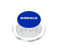 Ronald Name Tag Small White Text Personalised FRONT Matching PopSockets PopGrip for MagSafe
