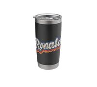 Ronald Personalized Name Shirt Custom Lettering 70's Stainless Steel Insulated Tumbler