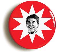 RONALD REAGAN BADGE BUTTON PIN RETRO EIGHTIES (Size is 1inch/25mm diameter) 1980s