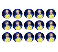 Ronaldo Al Nassr Personalized Edible Cake Topper & Cupcake Toppers Printed on Icing Sheets - Round, Square, Costco - Happy Birthday
